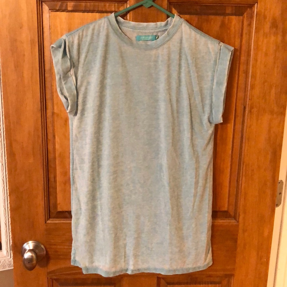 blue washed tee